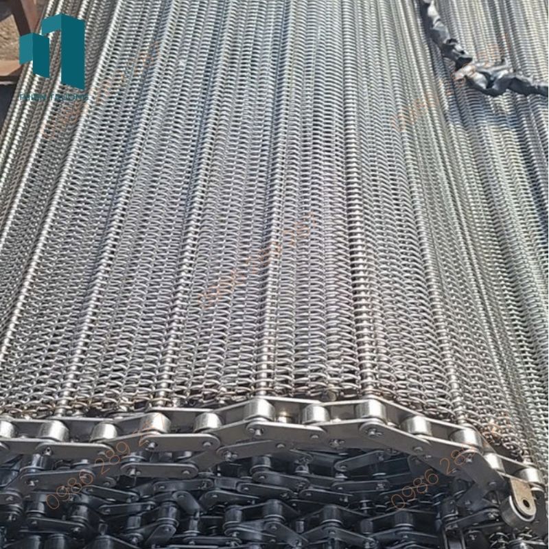 Lưới Băng Tải Inox Dây Chuyền Cấp Đông Thủy Sản IQF Chất Lượng Cao